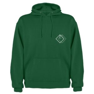 Sudadera negra con logo Adonix en la parte trasera