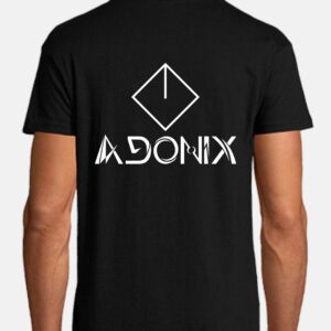 Camiseta negra Adonix trasera